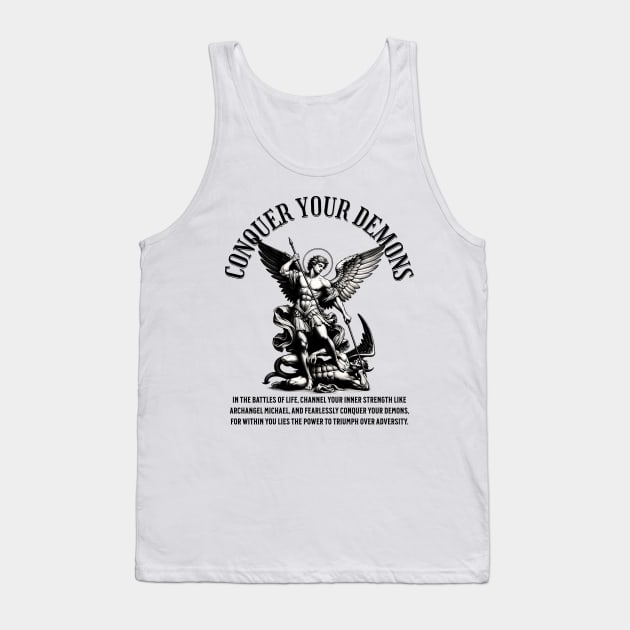 Conquer Your Demons Gym Motivation Tank Top by RuthlessMasculinity